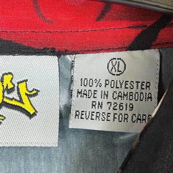 Up Ro's T Button Up 3-D Car Print Short Sleeve Shirt Mens XL Relaxed Fit Vintage - Picture 7 of 9